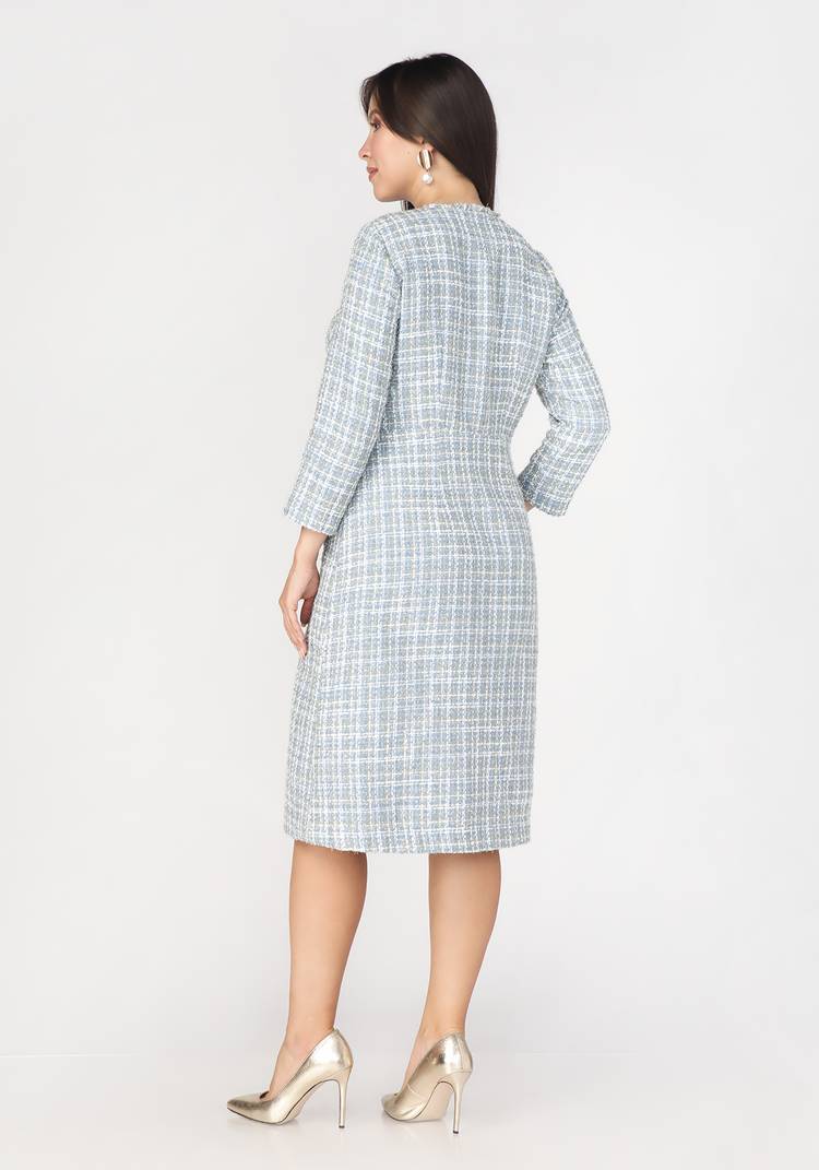 Платье на пуговицах полуприталенное шир.  750, рис. 6