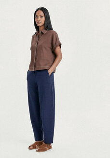 Брюки изо льна с поясом