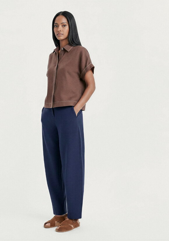 Брюки изо льна с поясом шир.  580, рис. 17