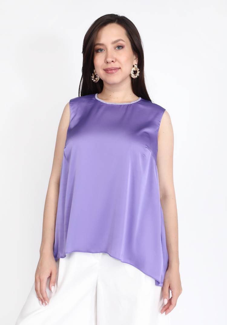 Блуза шелковая А-силуэта шир.  750, рис. 4