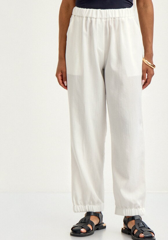 Брюки льняные на резинке по поясу и низу шир.  580, рис. 12