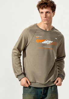 Свитшот с принтом на передней полочке