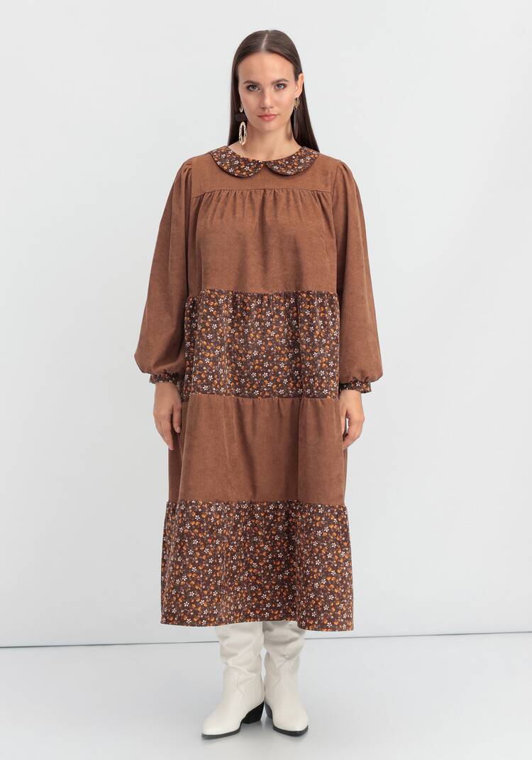 Платье из микровельвета ярусное шир.  750, рис. 21