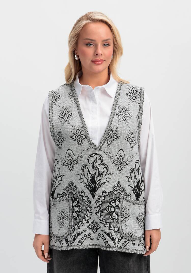 Жилет из шерсти Ласковое тепло шир.  750, рис. 4