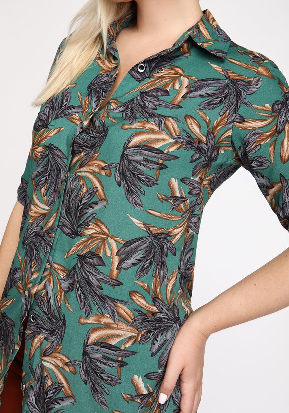 Туника-рубашка Тропическое путешествие шир.  580, рис. 4