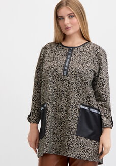 Туника контранстной отделки