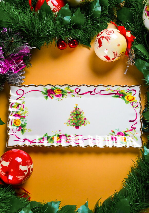 Блюдо из фарфора Алая лента шир.  580, рис. 7