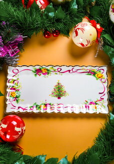 Блюдо из фарфора Алая лента