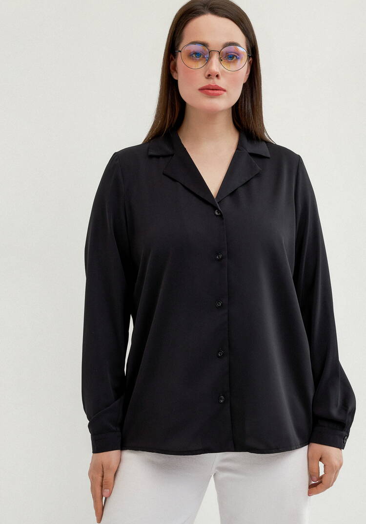 Блуза с отложным воротником с пуговицами шир.  750, рис. 21