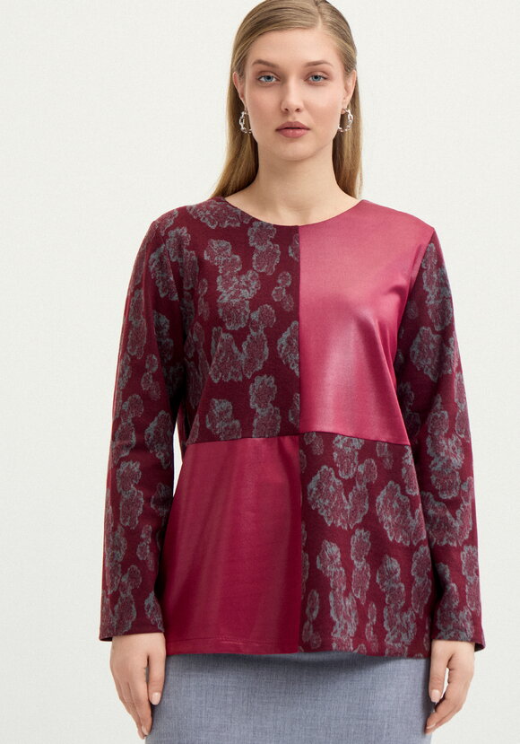 Блуза из комбинированной ткaни шир.  580, рис. 4