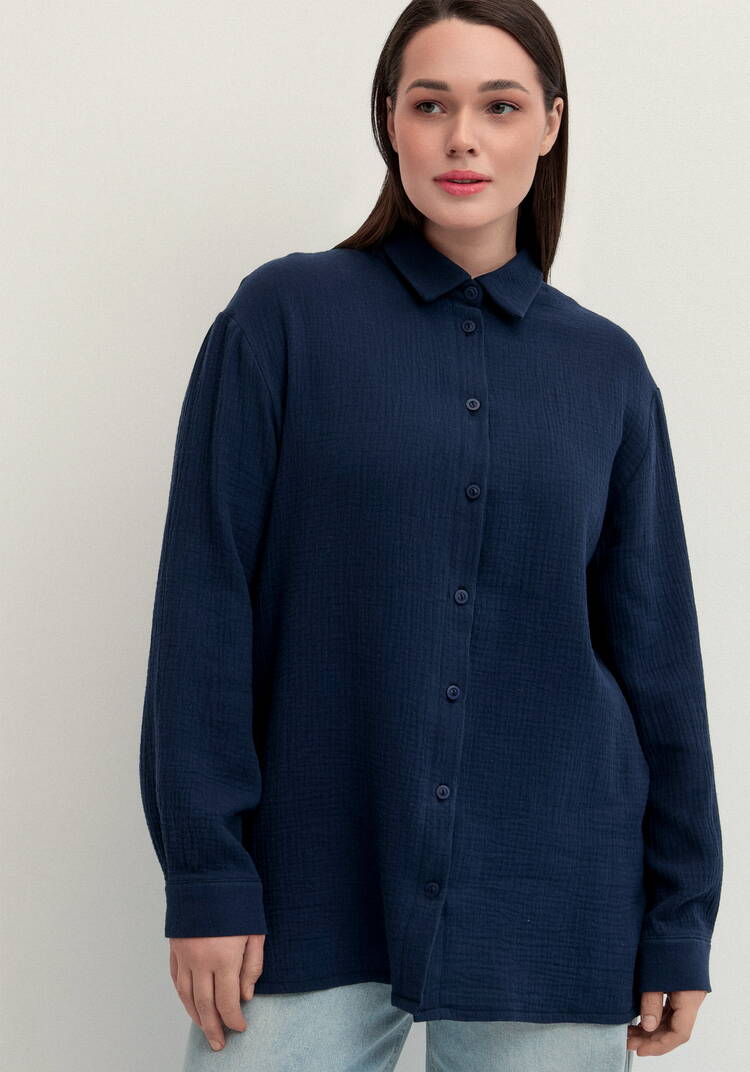 Рубашка муслиновая свободного кроя шир.  750, рис. 32