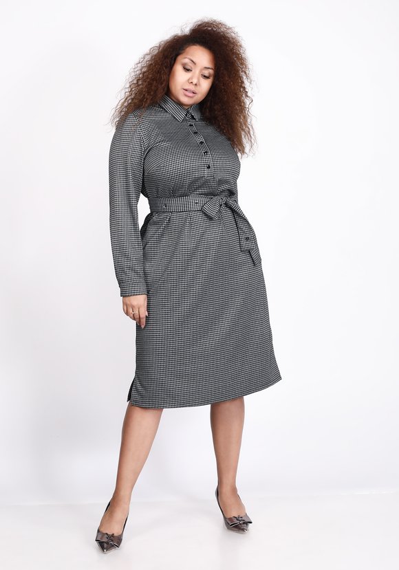 Платье с застежкой на кнопках шир.  580, рис. 5