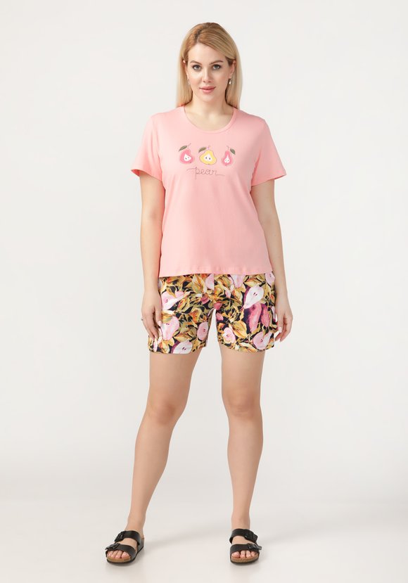 Пижама женская футболка и шорты Лада шир.  580, рис. 6