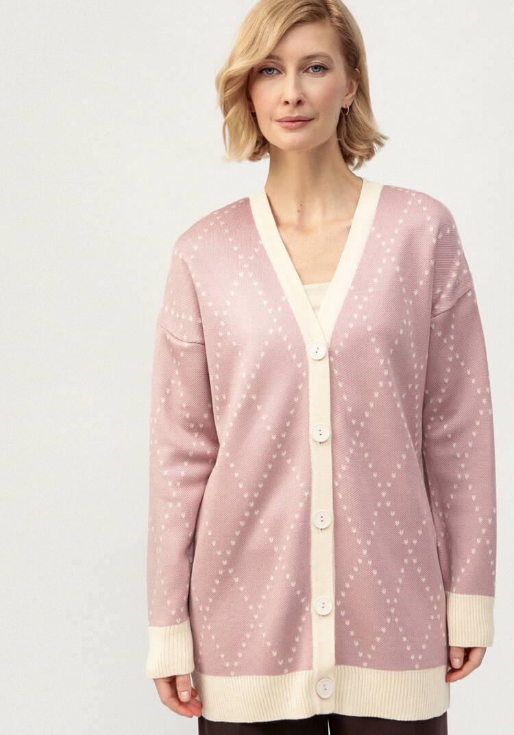 Кардиган с рисунком ромб шир.  750, рис. 12