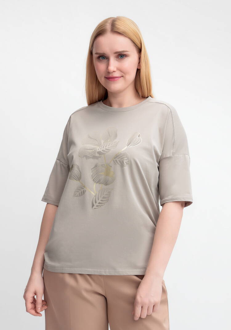 Футболка с принтом Золотой цветок шир.  750, рис. 24