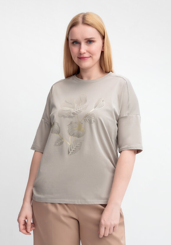 Футболка с принтом Золотой цветок шир.  580, рис. 24