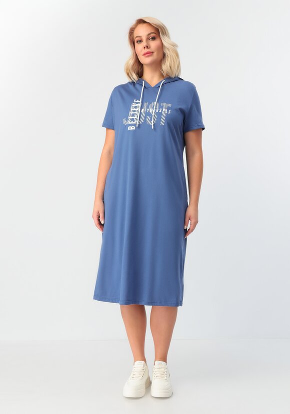 Платье с капюшоном свободного кроя шир.  580, рис. 28