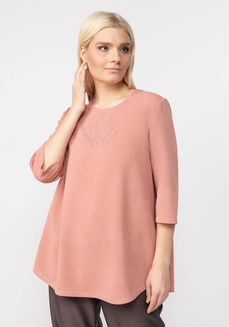 Блуза с метанитью и декором на груди шир.  750, рис. 20