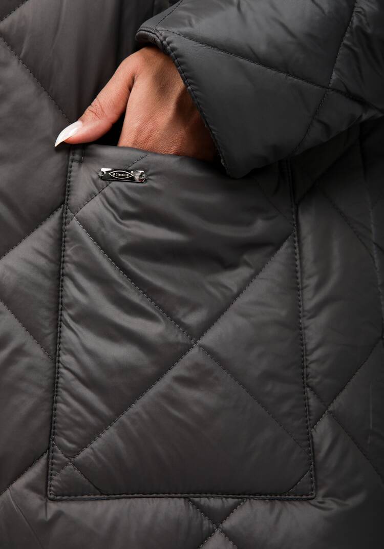 Пальто стеганое с боковыми разрезами шир.  750, рис. 18