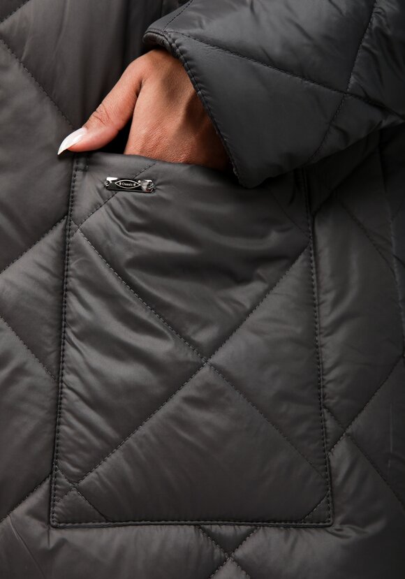 Пальто стеганое с боковыми разрезами шир.  580, рис. 18