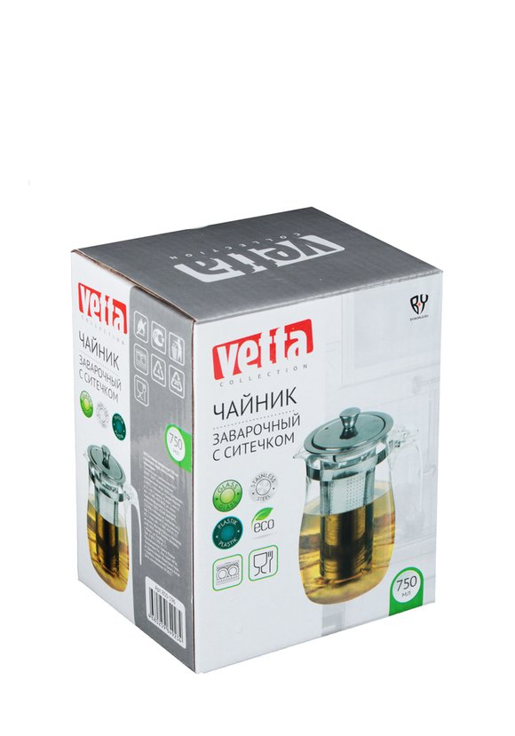 Заварочный стеклянный чайник с ситечком шир.  580, рис. 5