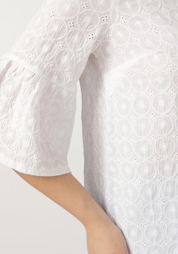 Блуза из шитья с воланом по низу рукава шир.  580, рис. 5