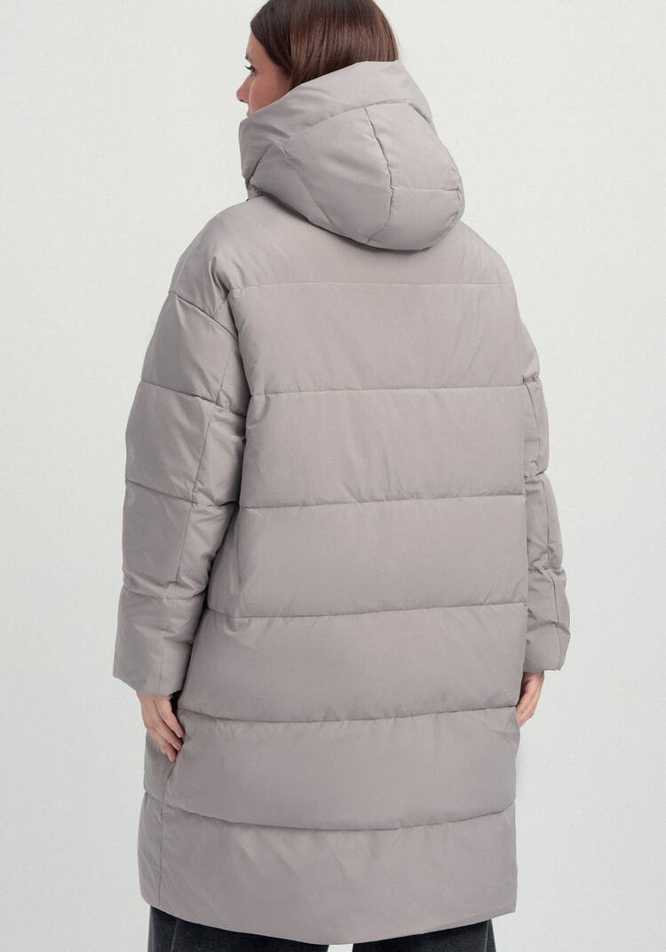 Пуховик стеганый с асимметричными карманами шир.  750, рис. 13