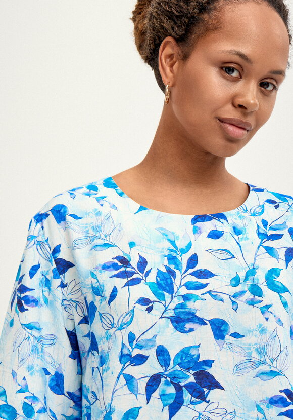 Блуза свободная с коротким рукавом и принтом шир.  580, рис. 21