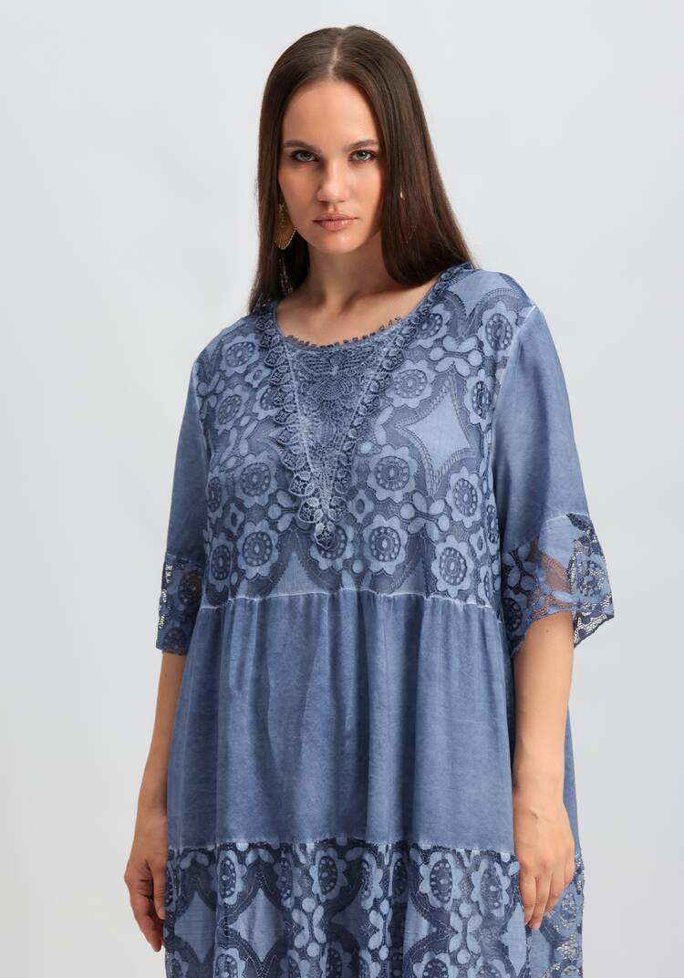 Платье ярусное кружевное шир.  750, рис. 11