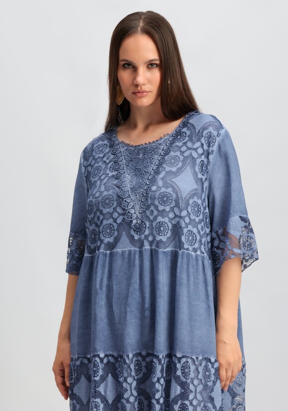 Платье ярусное кружевное шир.  580, рис. 11