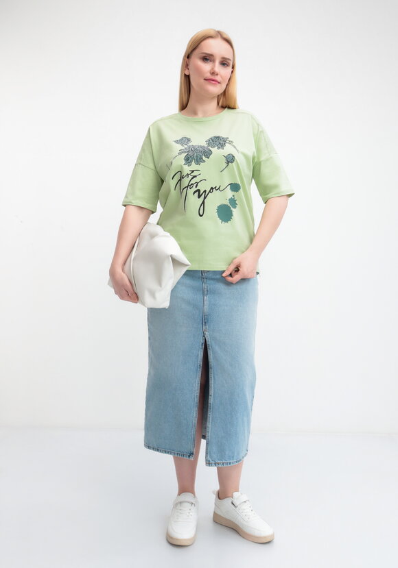 Футболка с принтом и рукавом 3/4 шир.  580, рис. 2