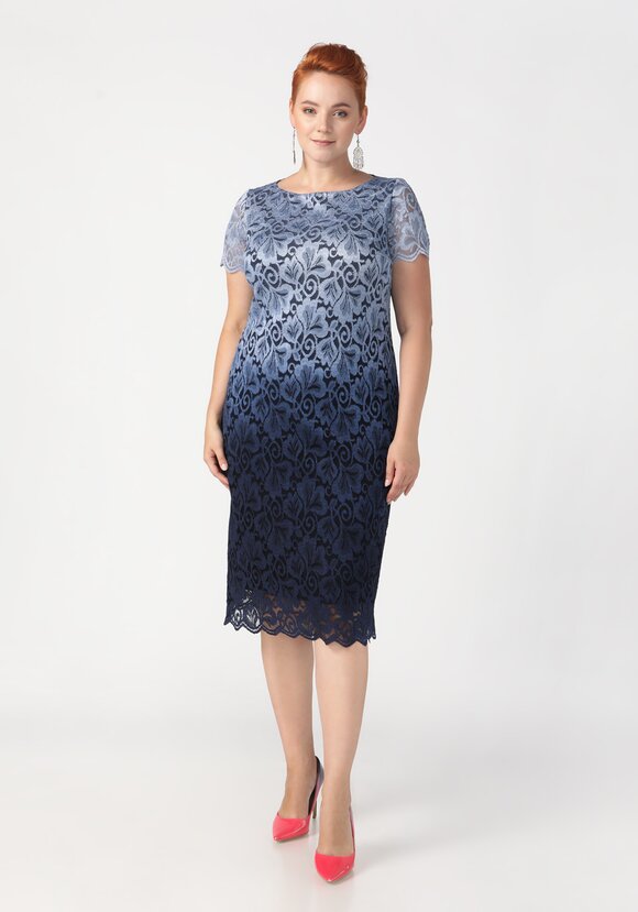 Платье из кружевного полотна Ванда шир.  580, рис. 1