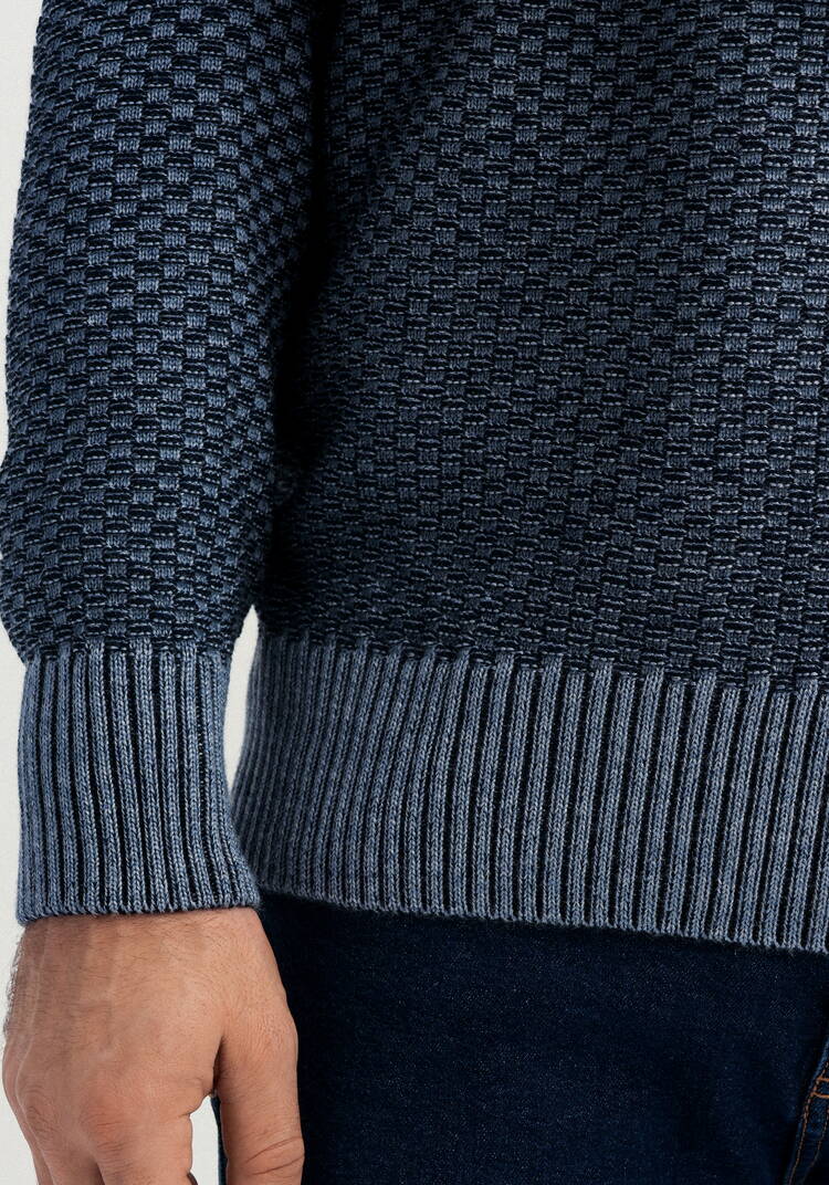 Джемпер с разными типами вязки шир.  750, рис. 12