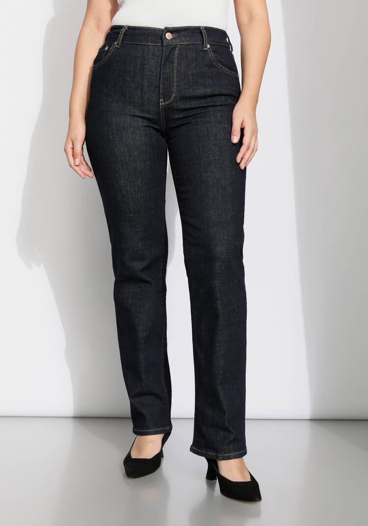 Джинсы прямого кроя с комфортным поясом шир.  750, рис. 4