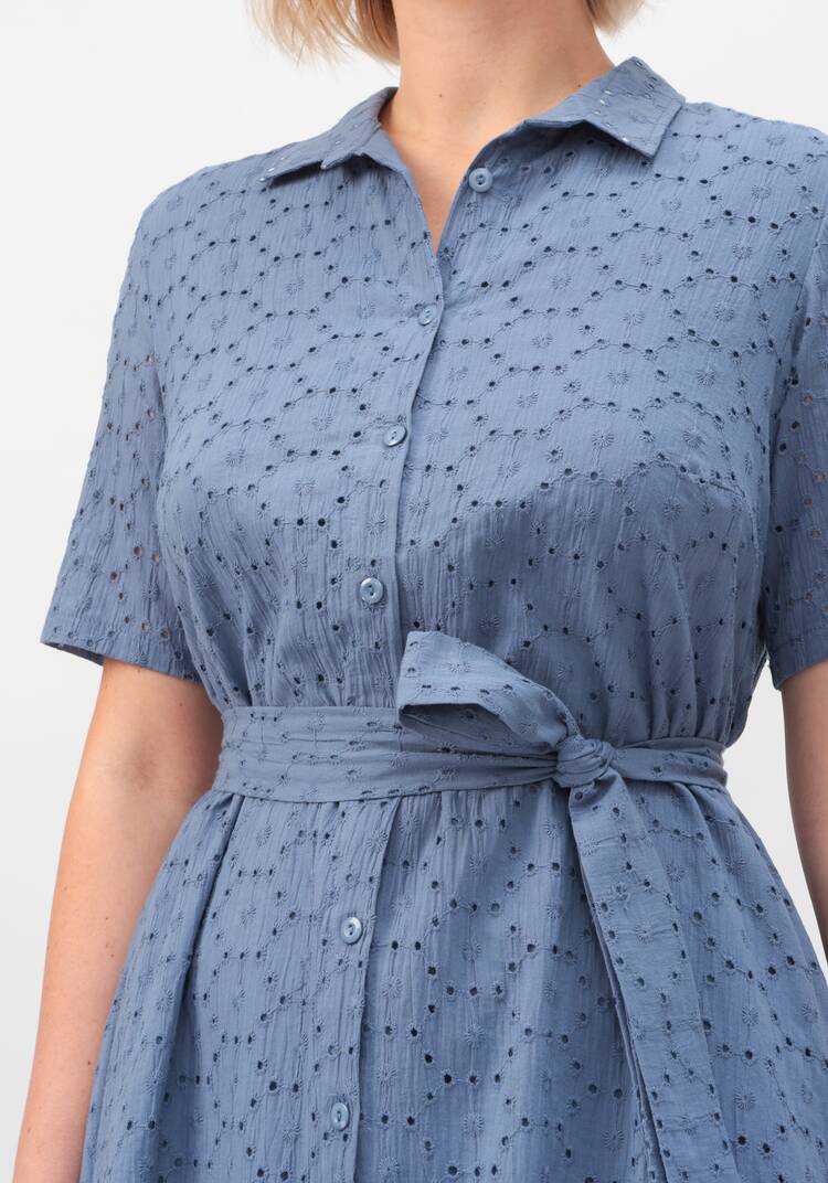 Платье из хлопка с поясом шир.  750, рис. 47