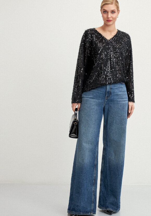 Джемпер с объемным ворсом и паетками шир.  580, рис. 9