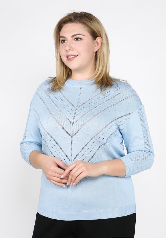 Джемпер ажурный со спущенным рукавом шир.  580, рис. 9