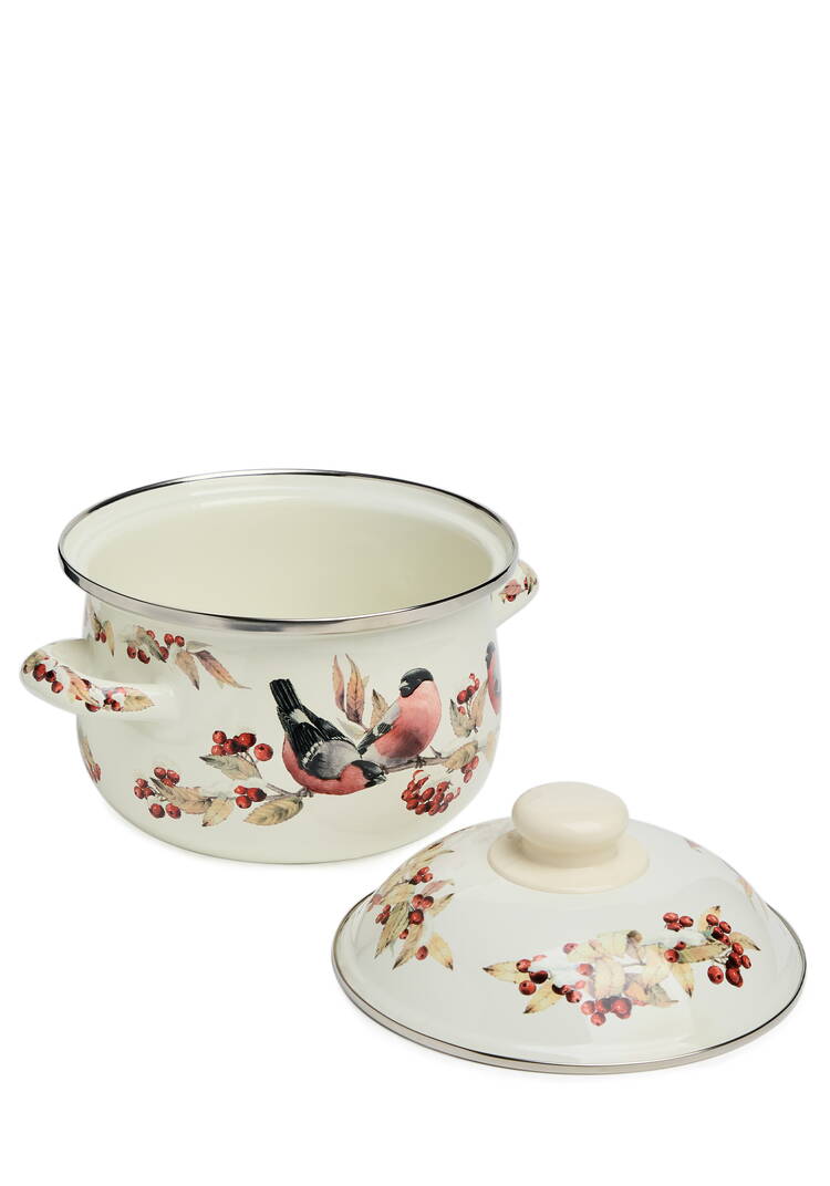 Кастрюля эмалированная Снегири шир.  750, рис. 5