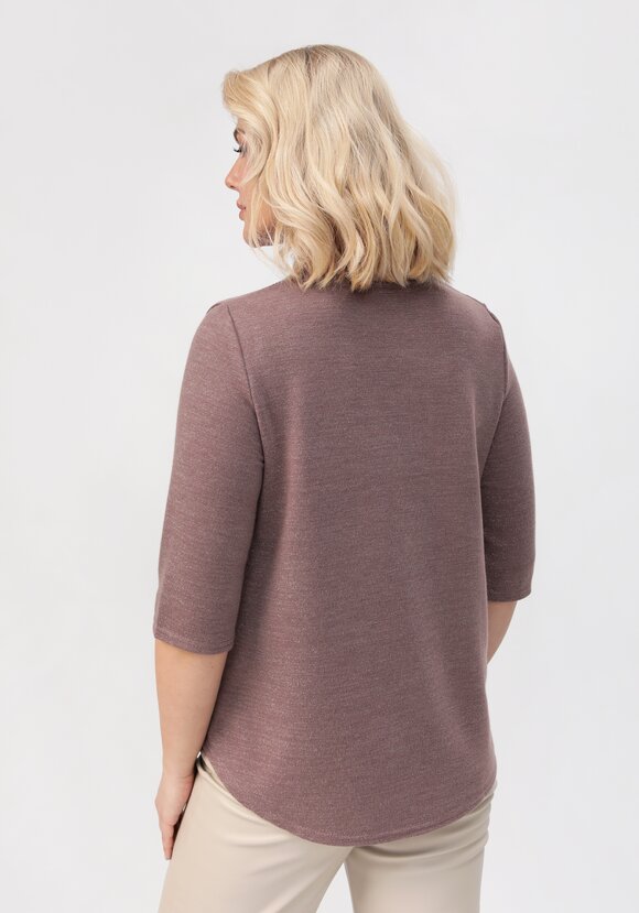 Блуза с декором из страз по горловине шир.  580, рис. 21