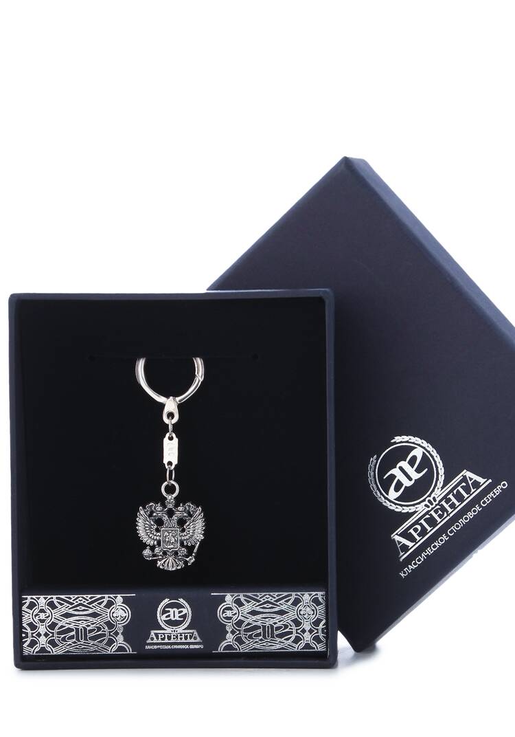 Серебряный брелок для ключей шир.  750, рис. 3