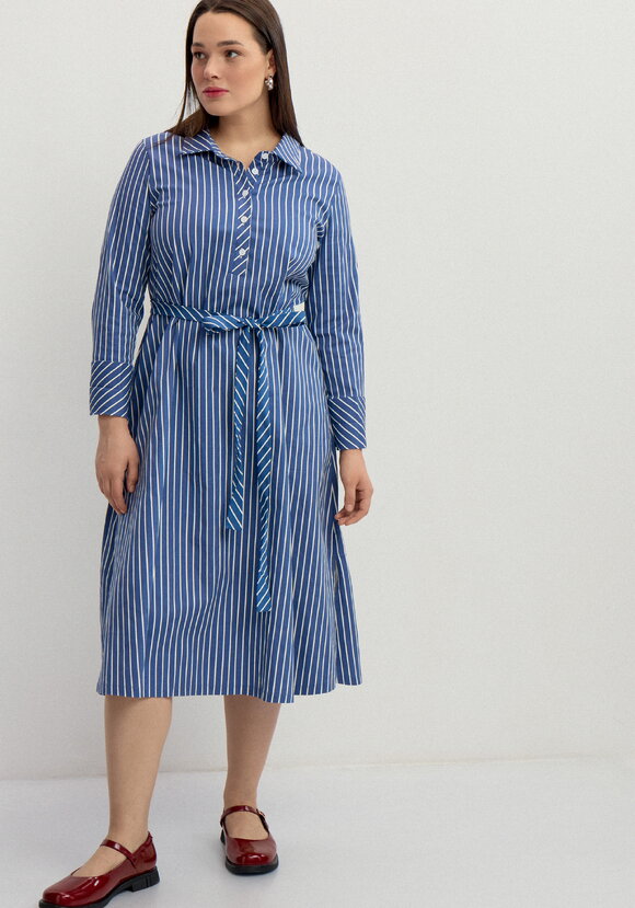 Платье-рубашка с отложным воротником шир.  580, рис. 4