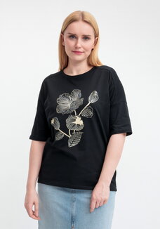 Футболка с принтом Золотой цветок