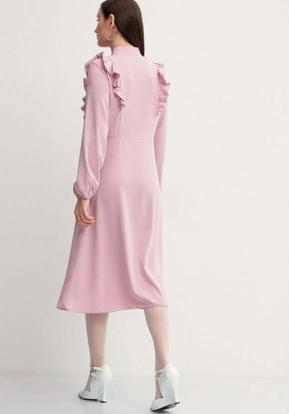 Платье с бантом и рюшами шир.  580, рис. 3