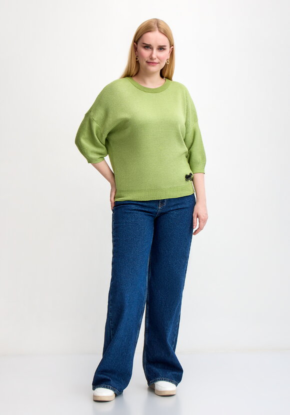 Джемпер с декором и рукавом 3/4 шир.  580, рис. 26