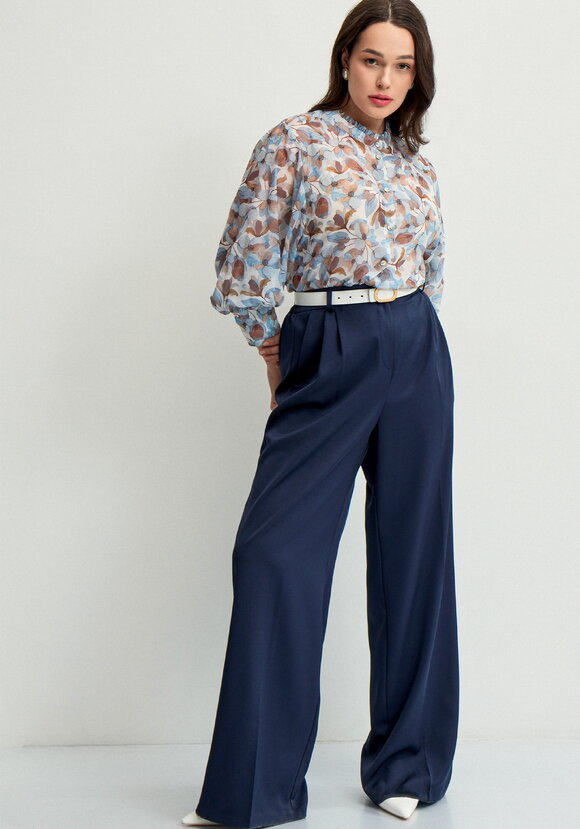 Блуза легкая с цветочным принтом шир.  580, рис. 2