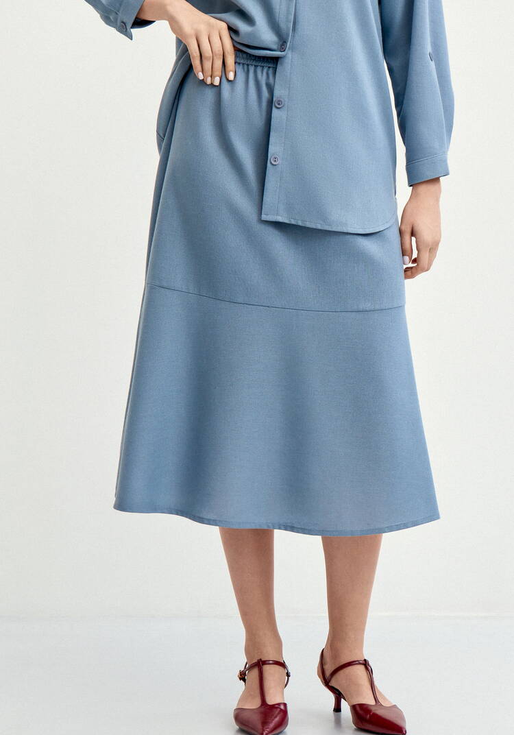 Юбка-годе изо льна шир.  750, рис. 6