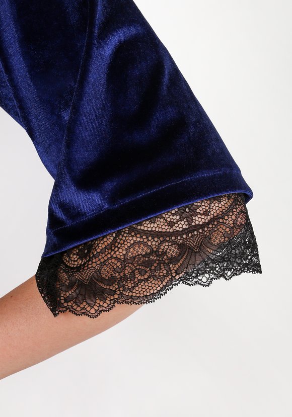 Кардиган велюровый с кружевом шир.  580, рис. 7