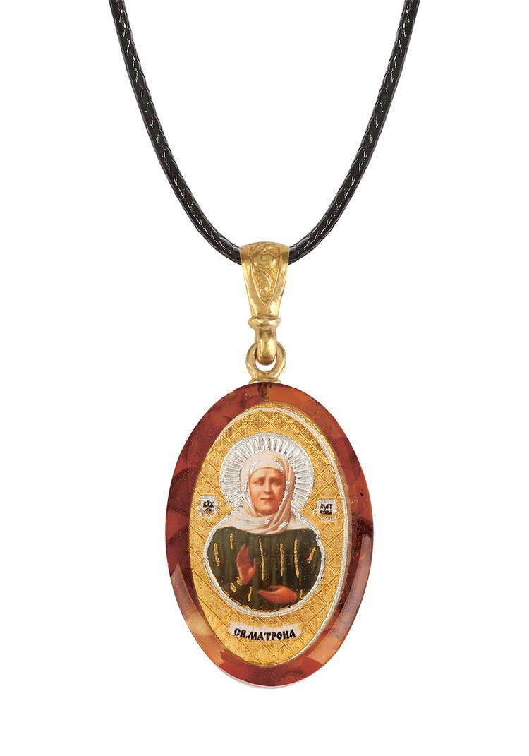 Икона с тиснением Св. Матрона Московская шир.  750, рис. 1