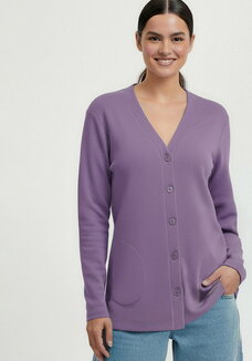 Кардиган на пуговицах утепленный