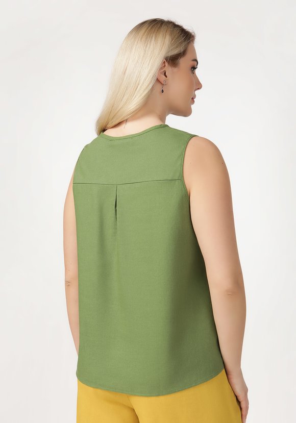 Блуза без рукавов с круглым вырезом шир.  580, рис. 5